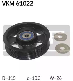 VKM 61022 SKF Ролик поліклинового ременя1